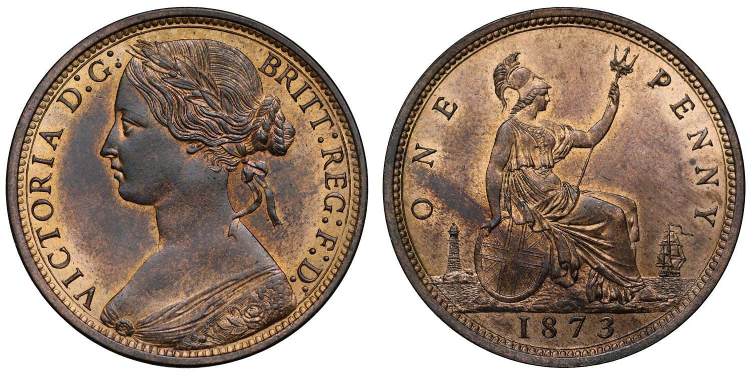 Victoria 1873 bronze Penny