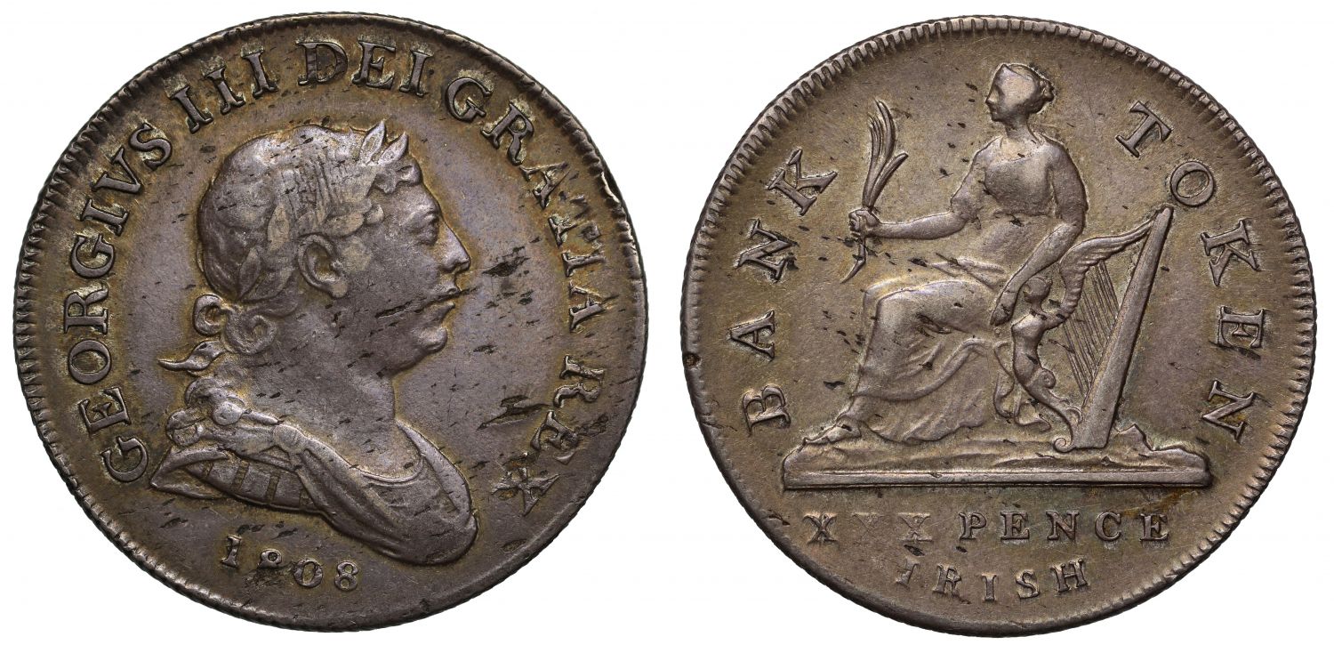 Ireland, George III Bank of Ireland 30-Pence, 1808