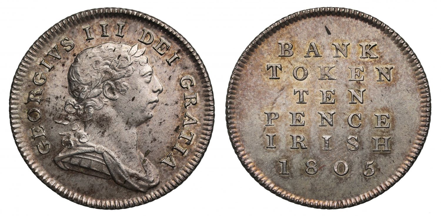 Ireland, George III Bank of Ireland 1805 10-Pence