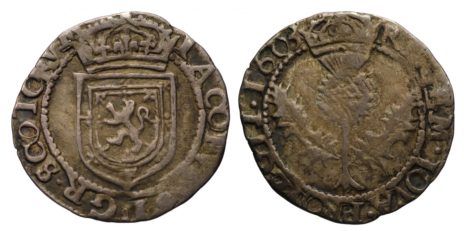 Scotland, James VI 1603 Quarter Merk, extremely rare date