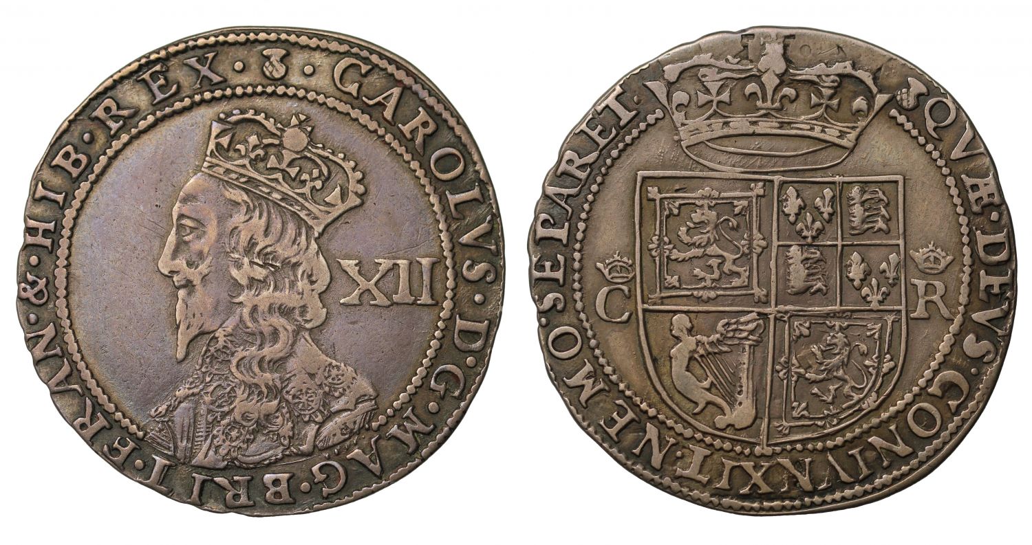 Scotland, Charles I Twelve Shillings by Falconer, type V