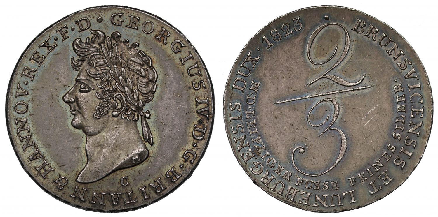 Germany, Brunswick and Luneburg 1823 2/3-Thaler