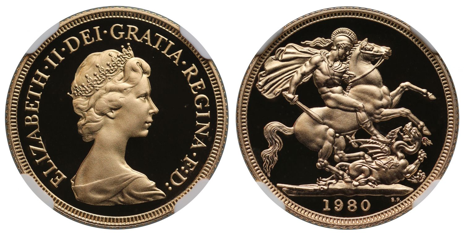 Elizabeth II 1980 proof Sovereign PF69 ULTRA CAMEO
