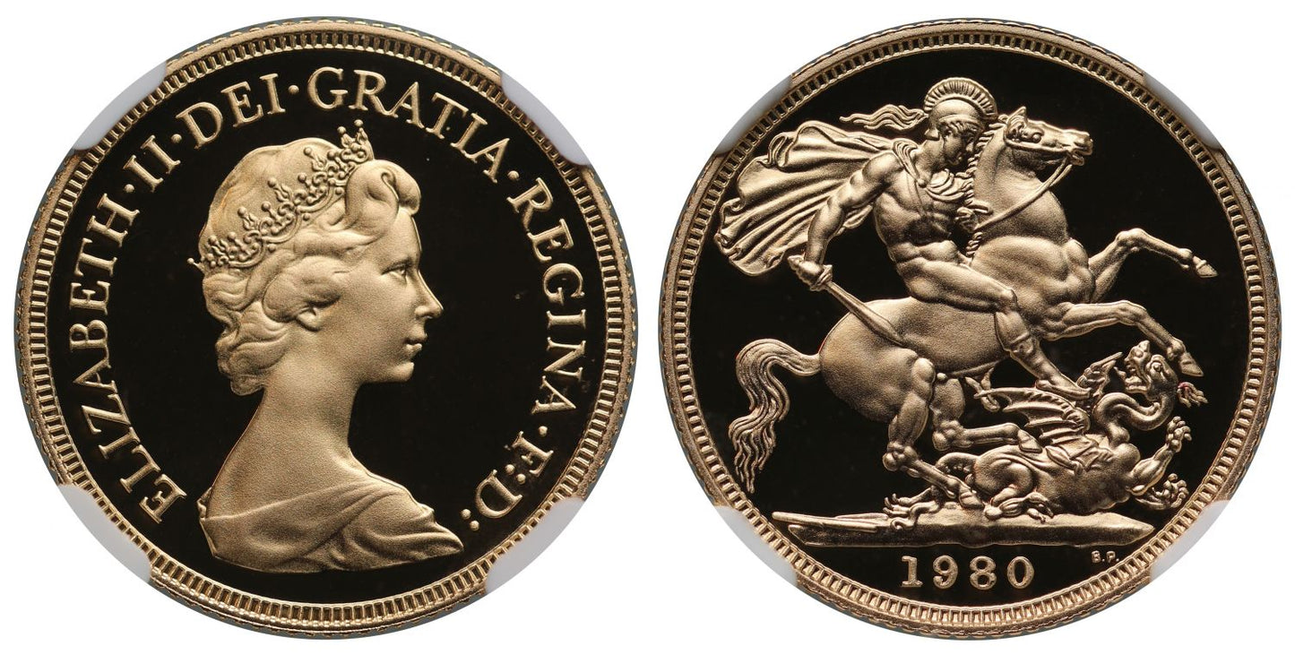 Elizabeth II 1980 proof Sovereign PF69 ULTRA CAMEO