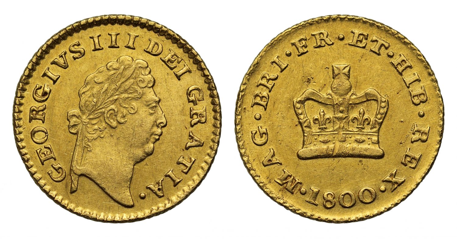 George III 1800 Third-Guinea of Seven Shillings, first type, first bust