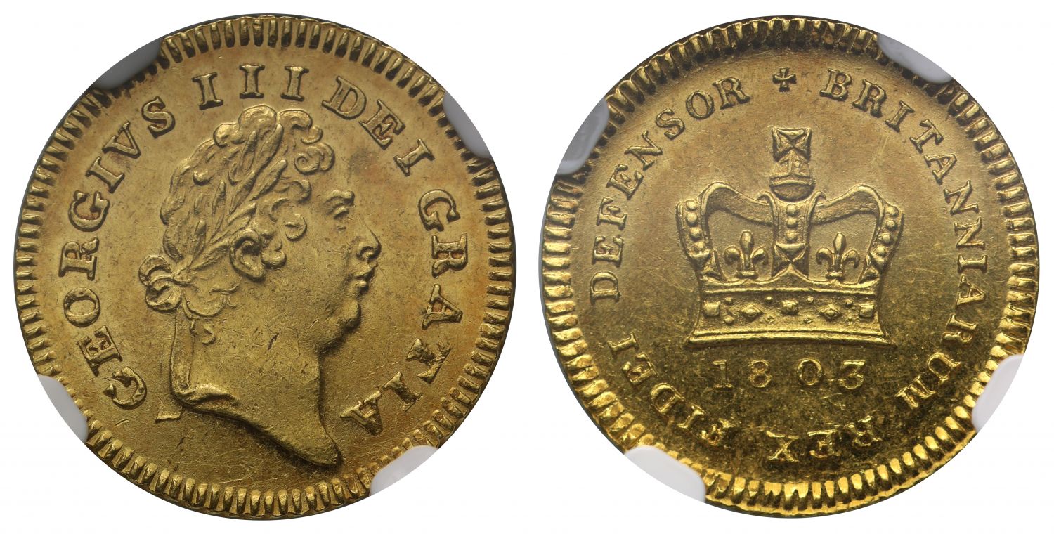 George III 1803 Third-Guinea MS63