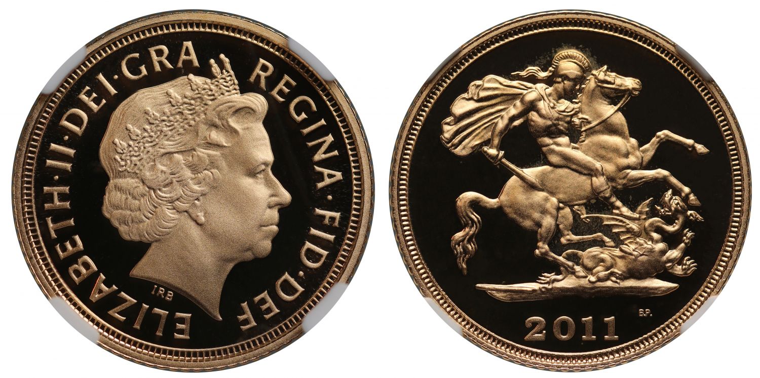 Elizabeth II 2011 proof Half-Sovereign PF68 UCAM