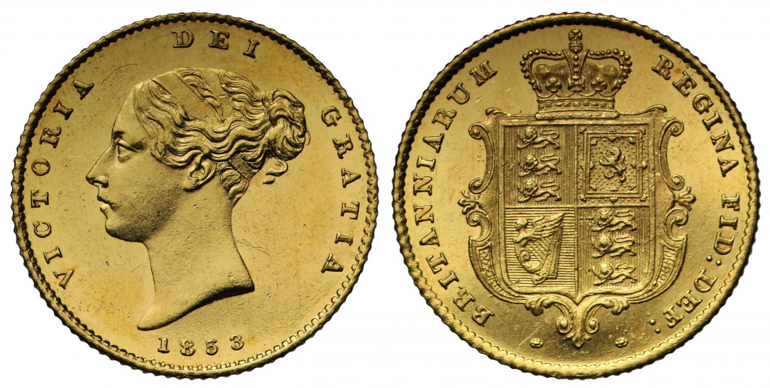 Victoria 1853 Half-Sovereign, superb example