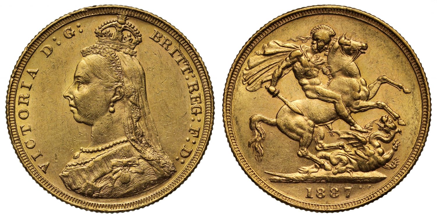 Victoria 1887 M Sovereign  DISH M2 R5