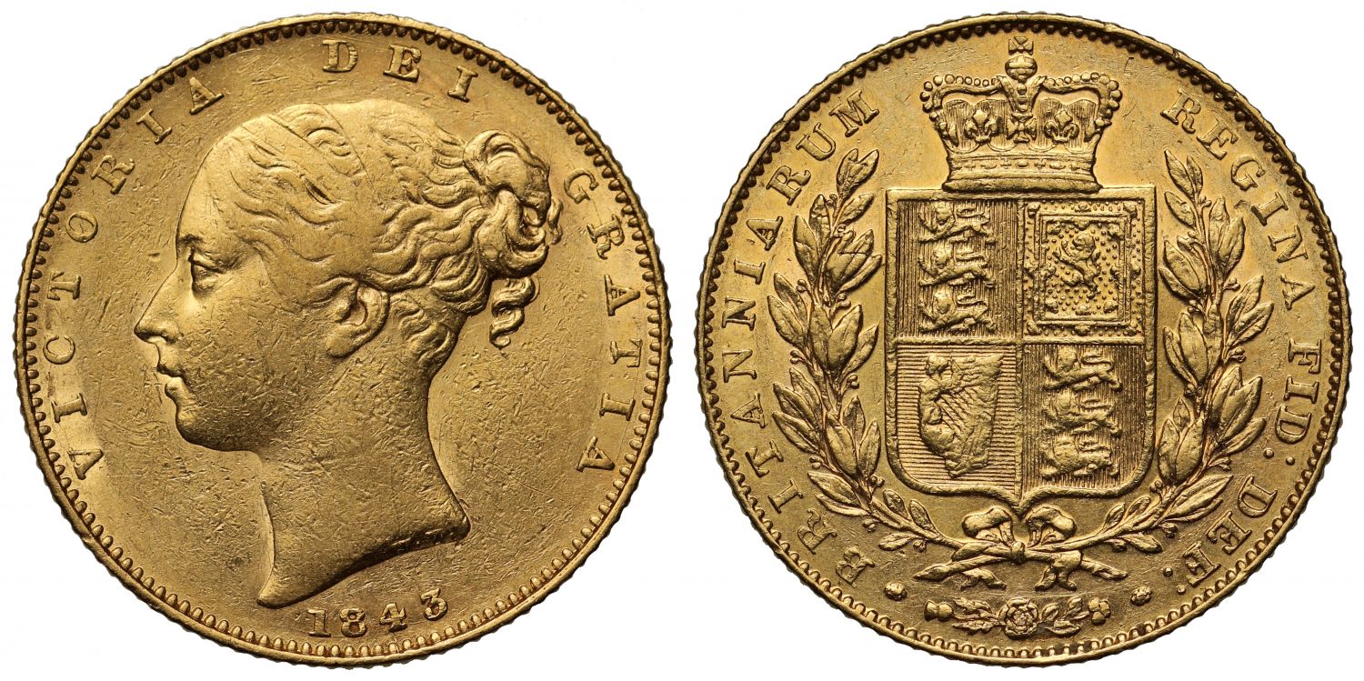 Victoria 1843 Sovereign