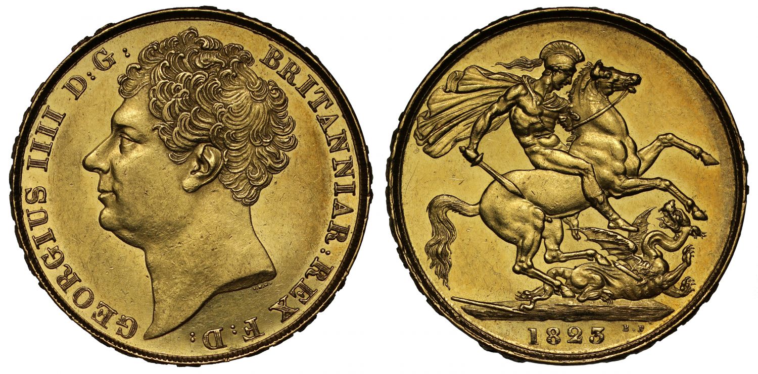 George IV 1823 Two-Pounds, one year only type