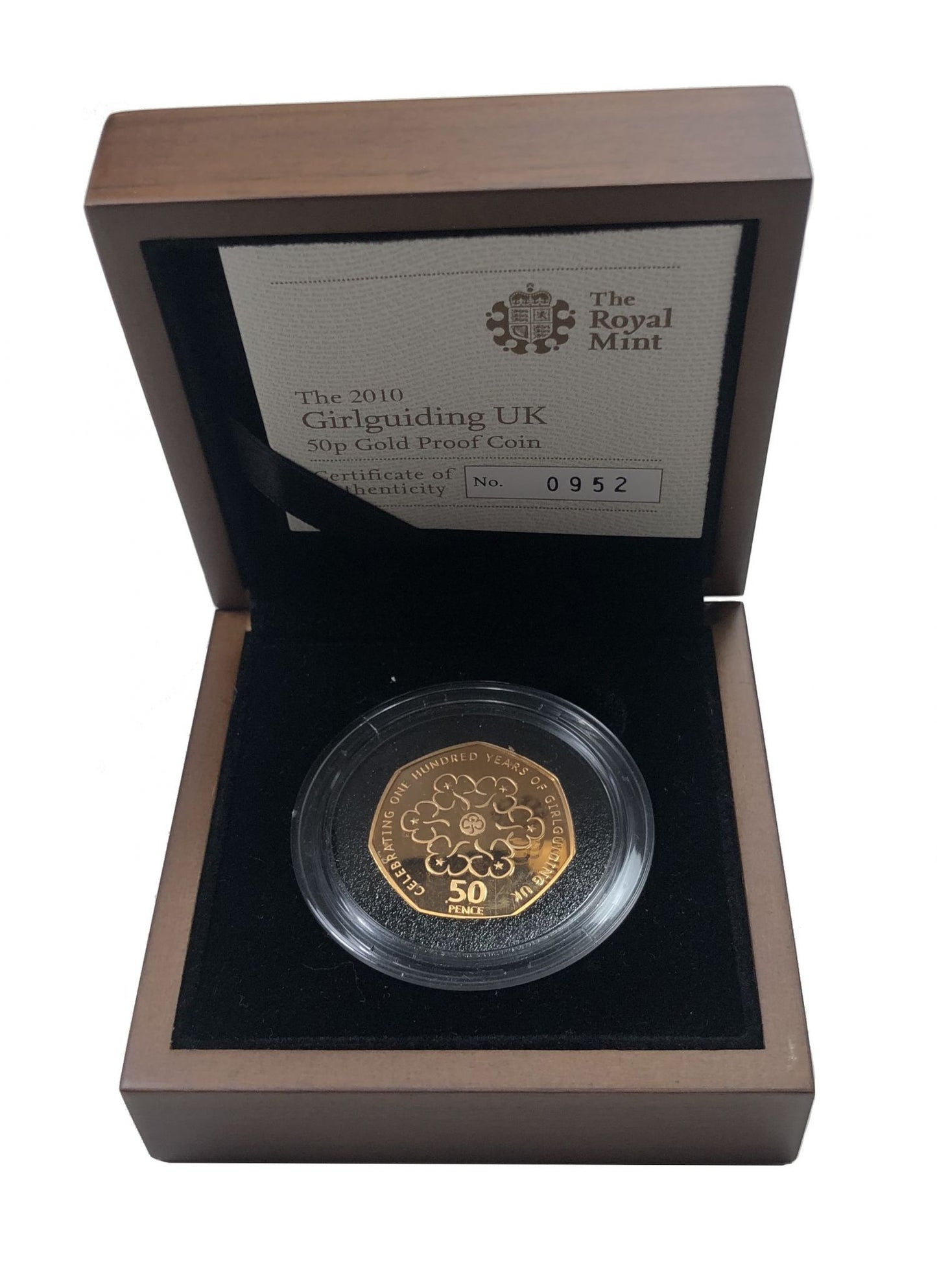 Elizabeth II 2010 gold proof Fifty-Pence Girl Guides