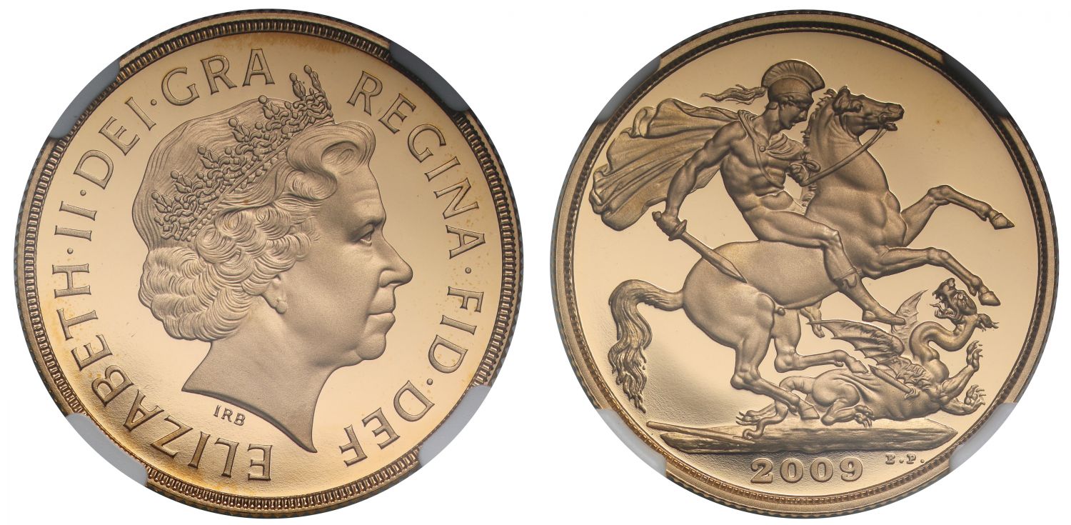 Elizabeth II 2009 proof Two-Pounds PF69 ULTRA CAMEO