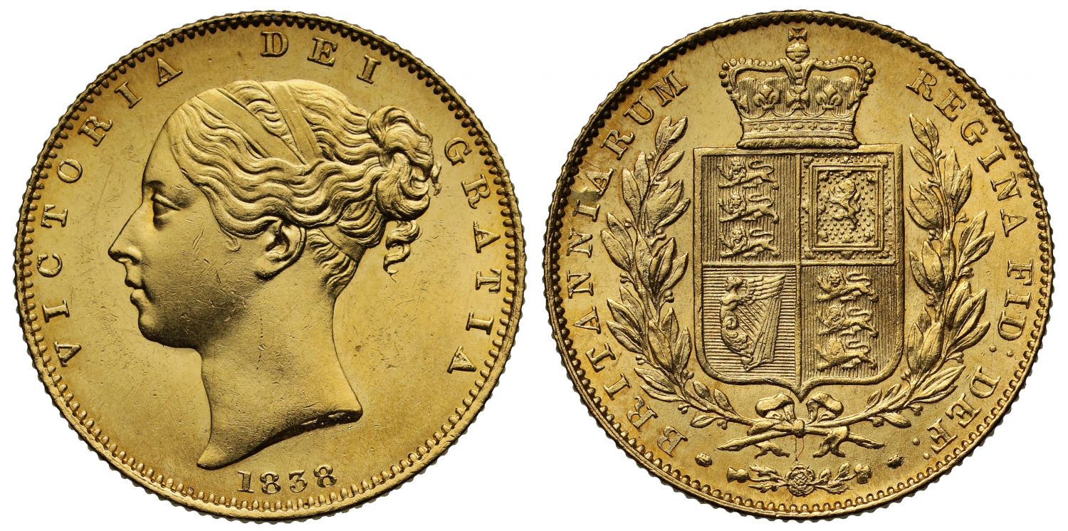 Victoria 1838 Sovereign