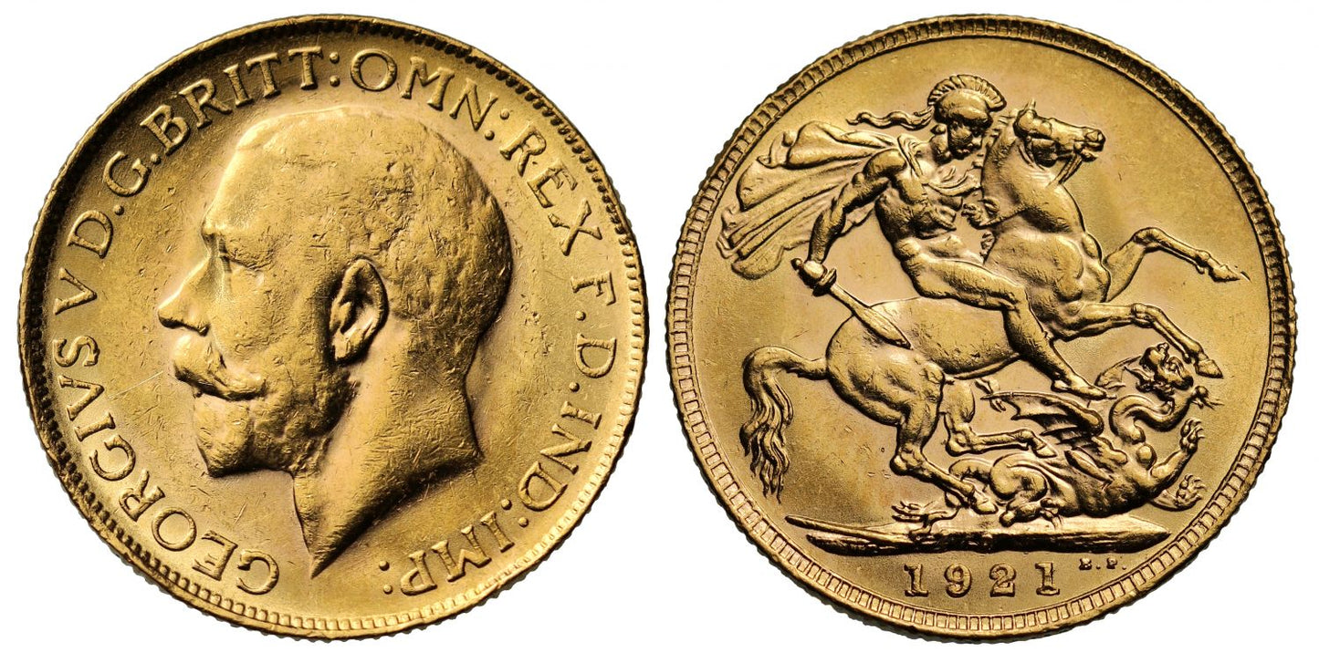 George V 1921 P Sovereign, Perth Mint