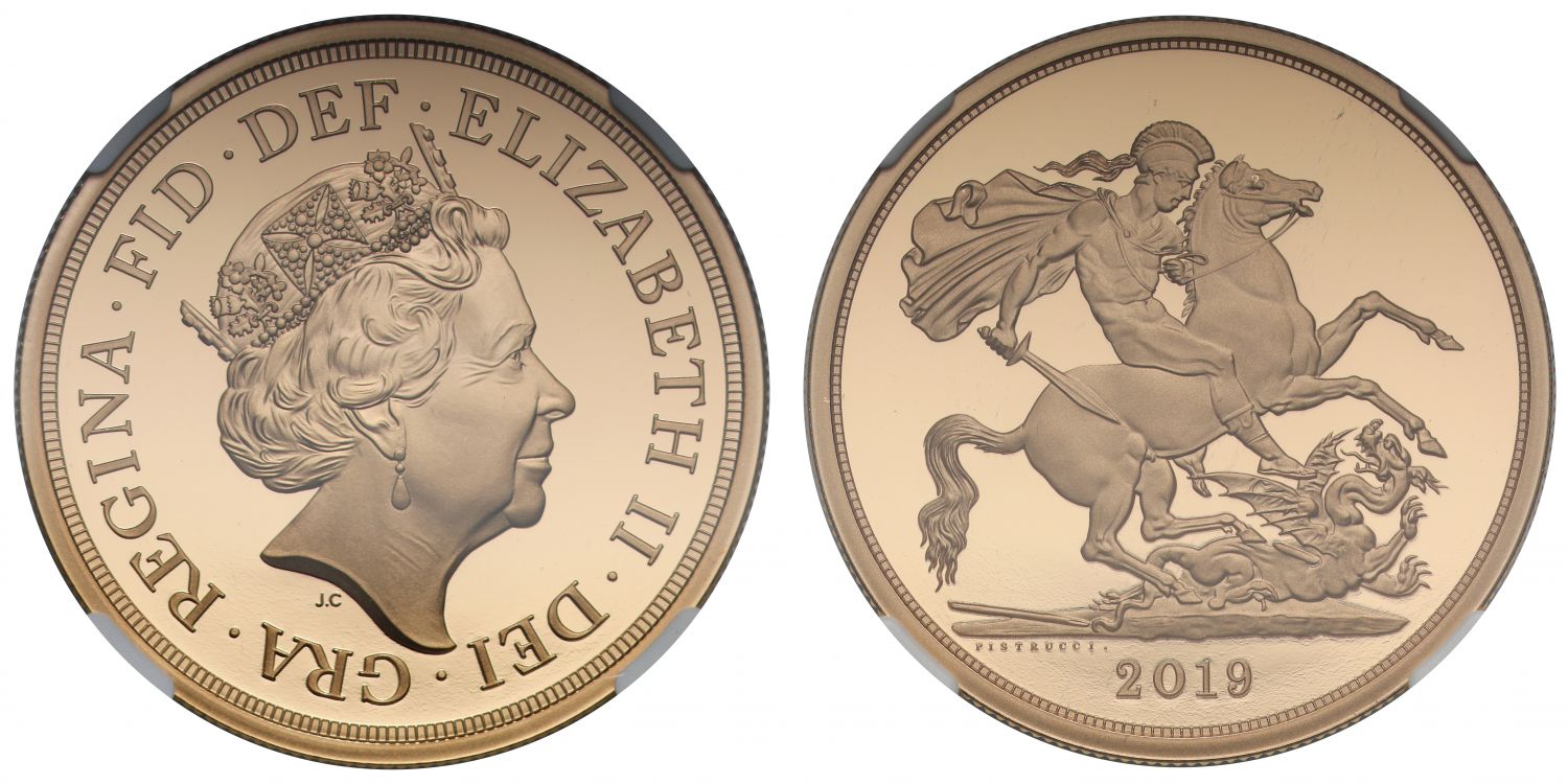 Elizabeth II 2019 PF69 UCAM Five-Pounds