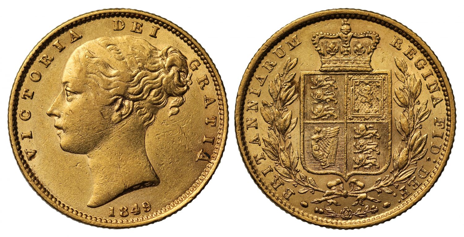 Victoria 1849 Sovereign