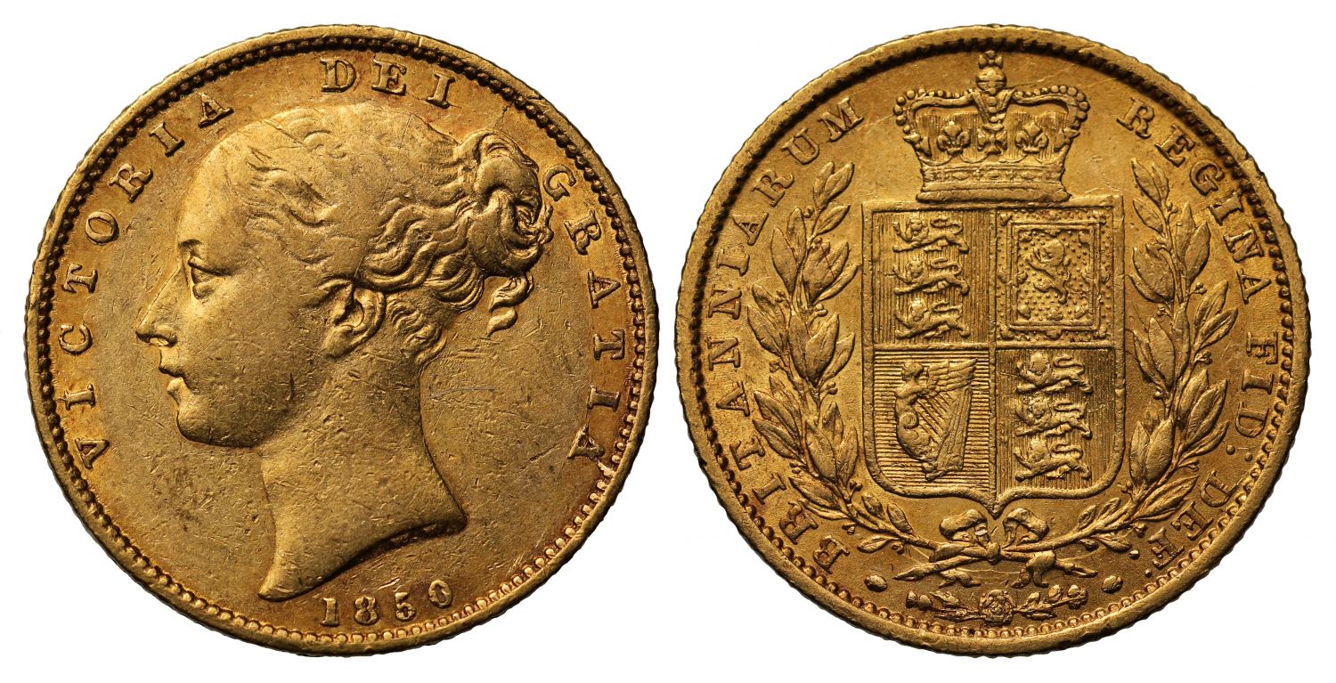 Victoria 1850 Sovereign