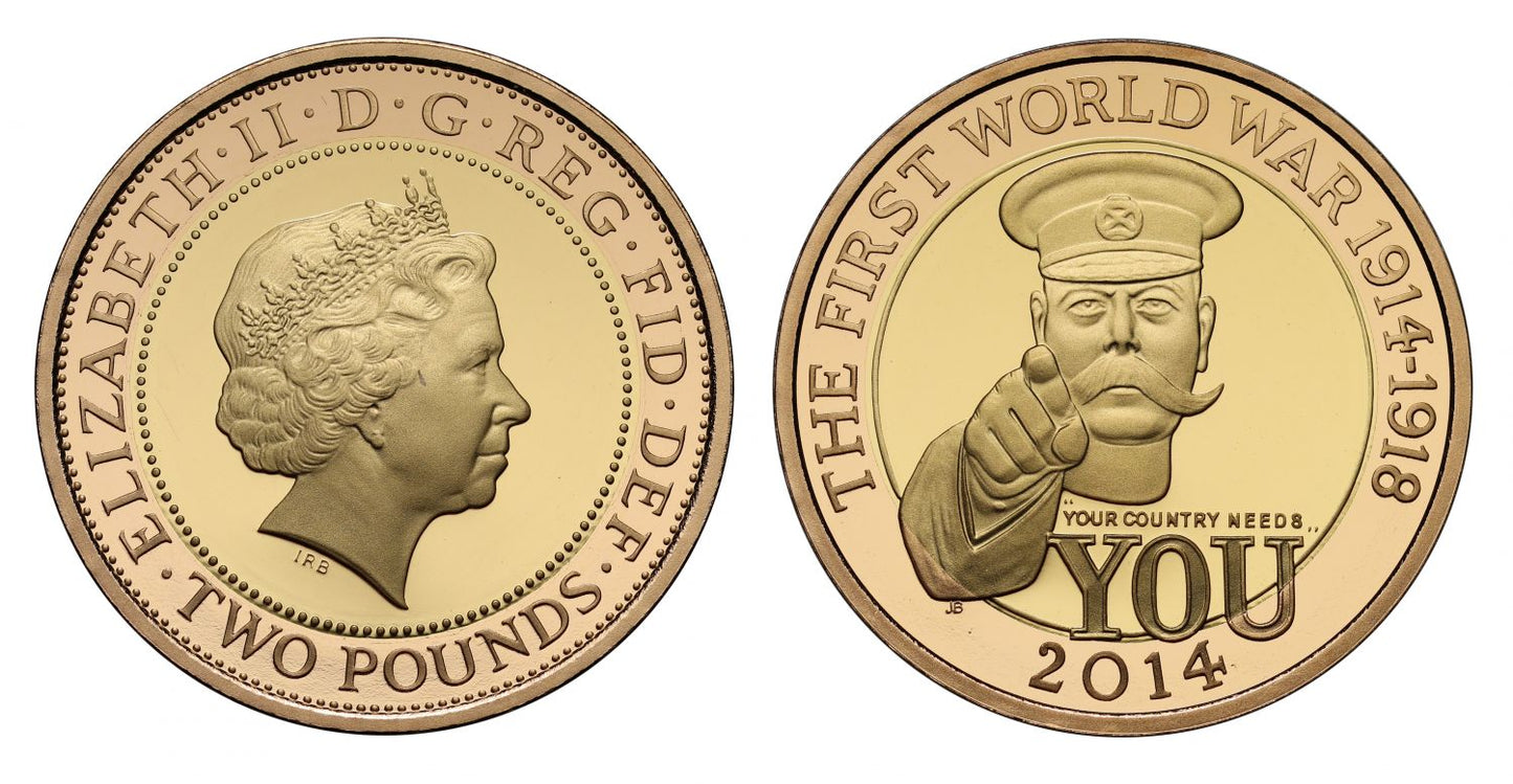 Elizabeth II 2014 proof Two-Pounds Kitchener