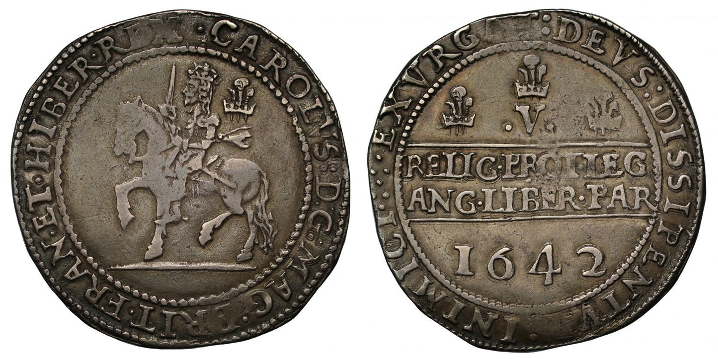 Charles I 1642 Crown, Shrewsbury Mint