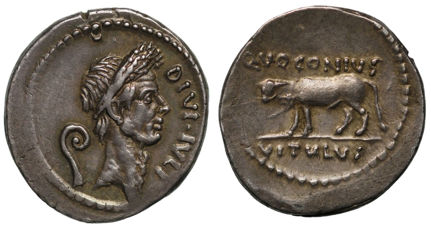 Divus Julius Caesar, Silver Denarius