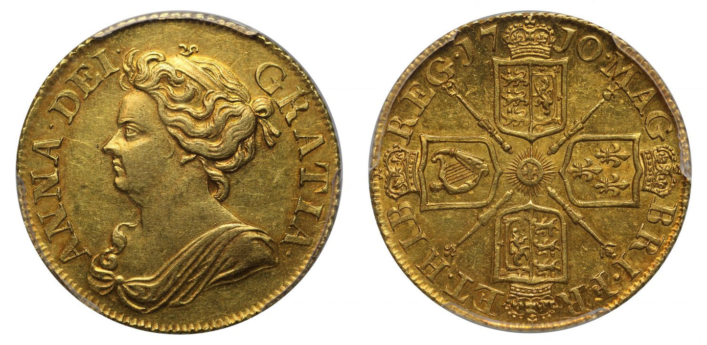 Anne 1710 Guinea AU58