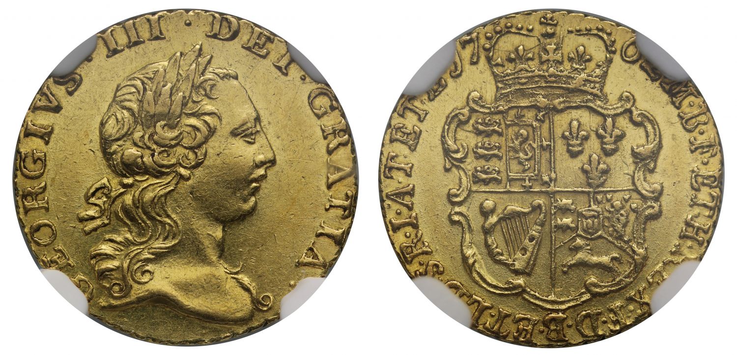 George III 1762 Quarter-Guinea MS62