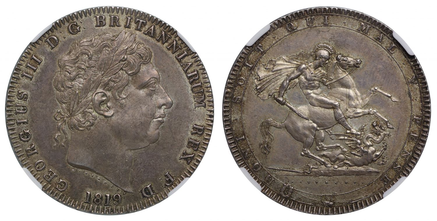 George III 1819 LIX Crown MS63