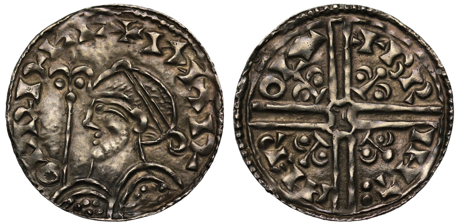 Harold I silver Penny, fleur de lis type, London, Brittmaer