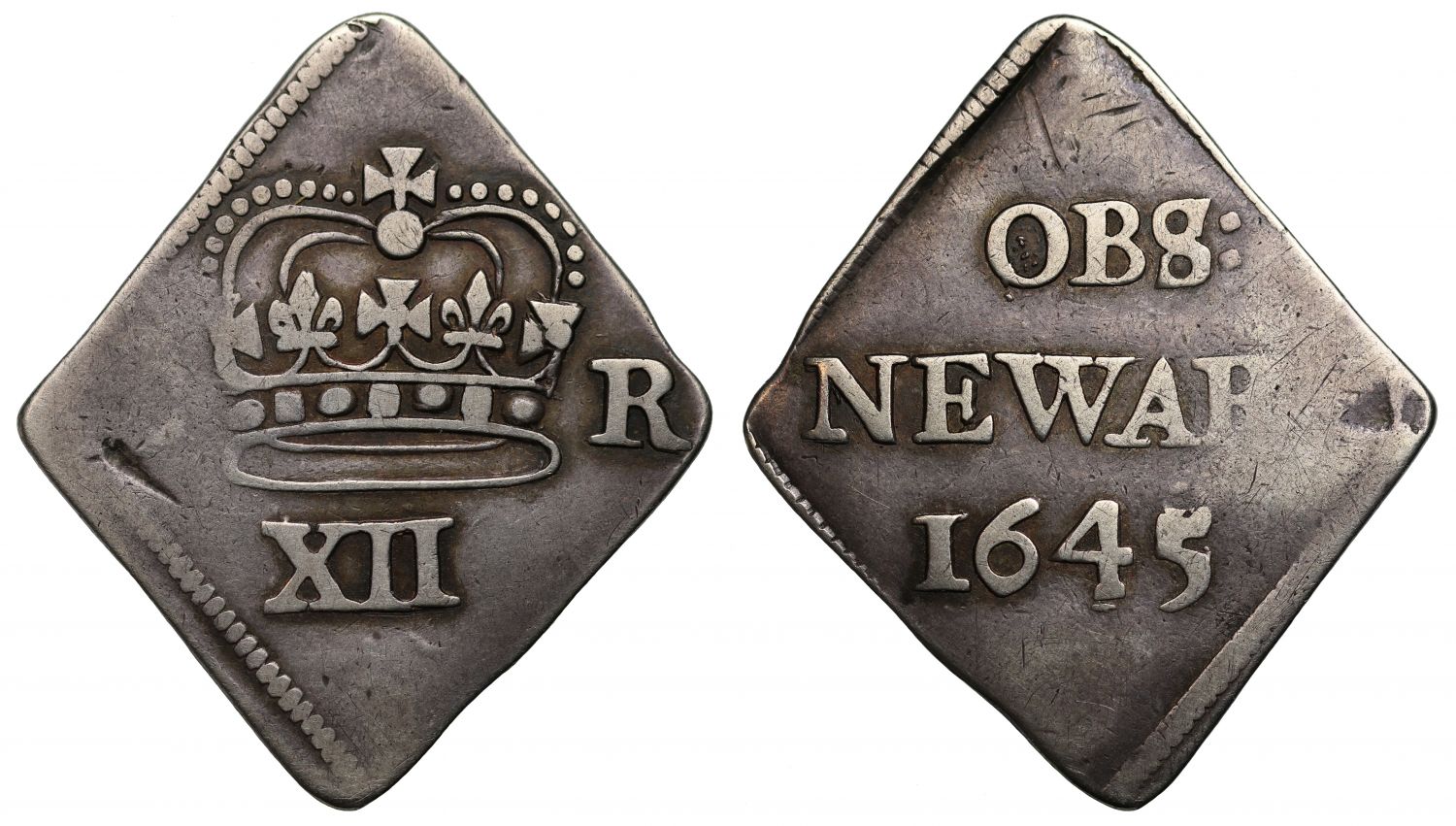 Charles I 1645 Newark Shilling, struck whilst City under siege in civil war