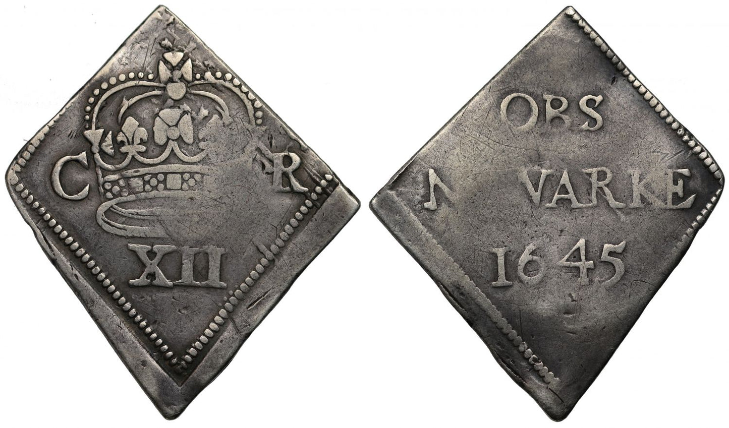 Charles I 1645 "Newarke" Shilling, obsidional