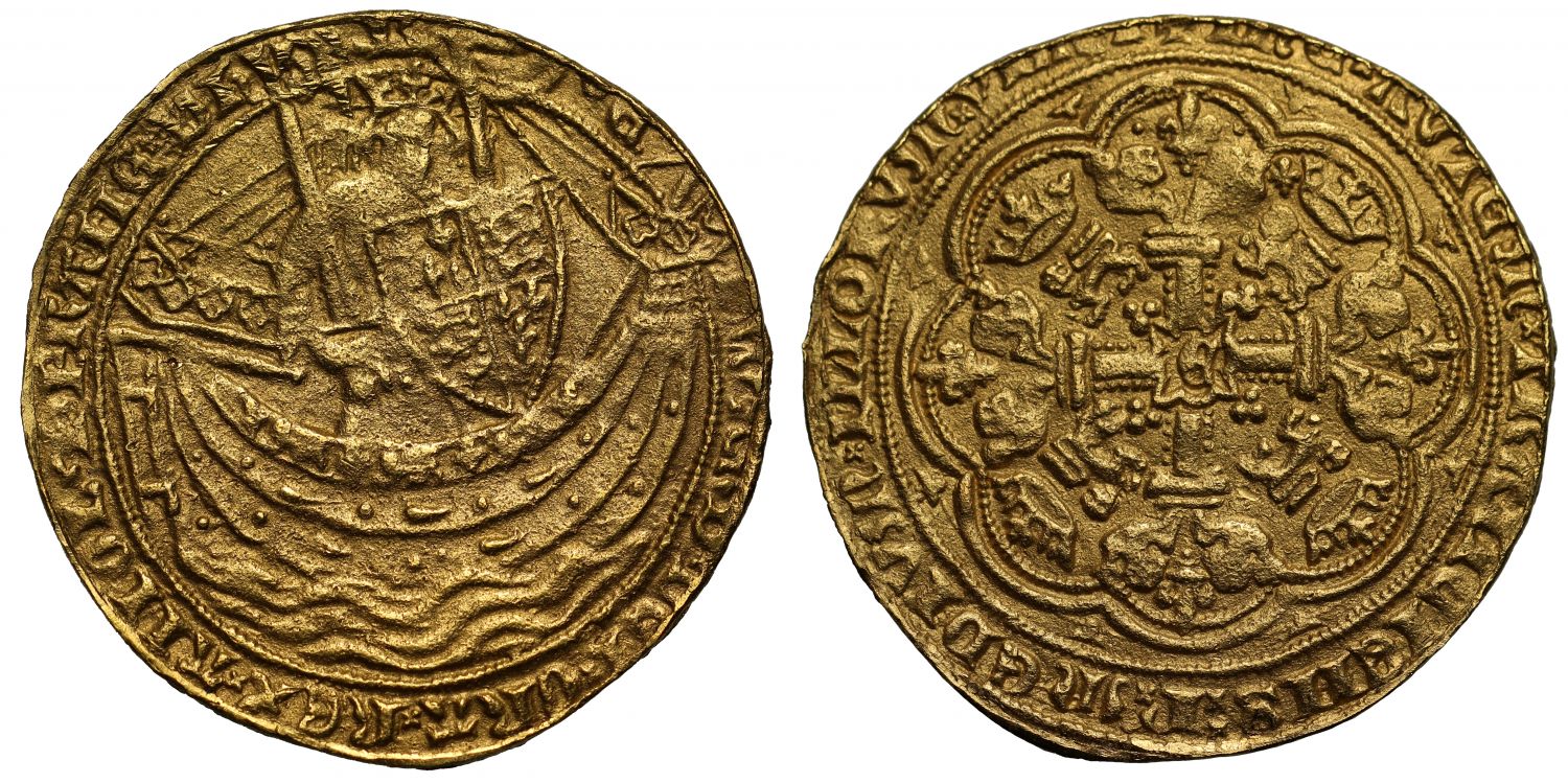 Edward III Noble, Pre-Treaty period, class G, French title spelt FRANE