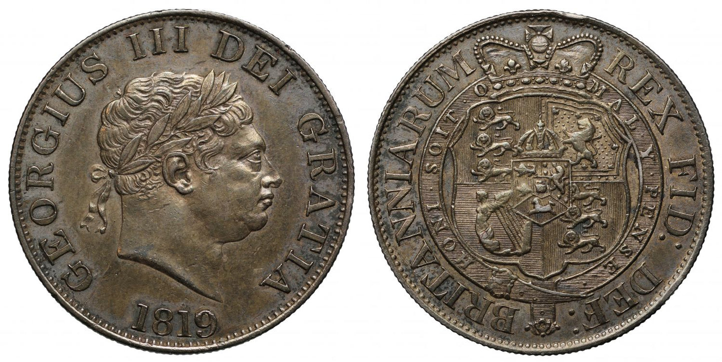 George III 1819 Halfcrown, last small head issue