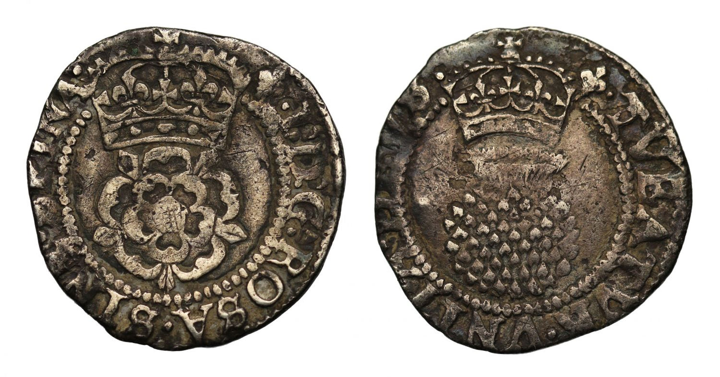 James I Halfgroat, mintmark lis, second coinage, larger crown obverse