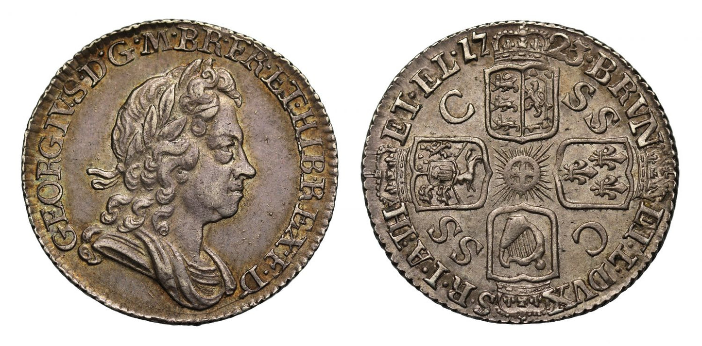 George I Sixpence, 1723 South Sea Company Issue