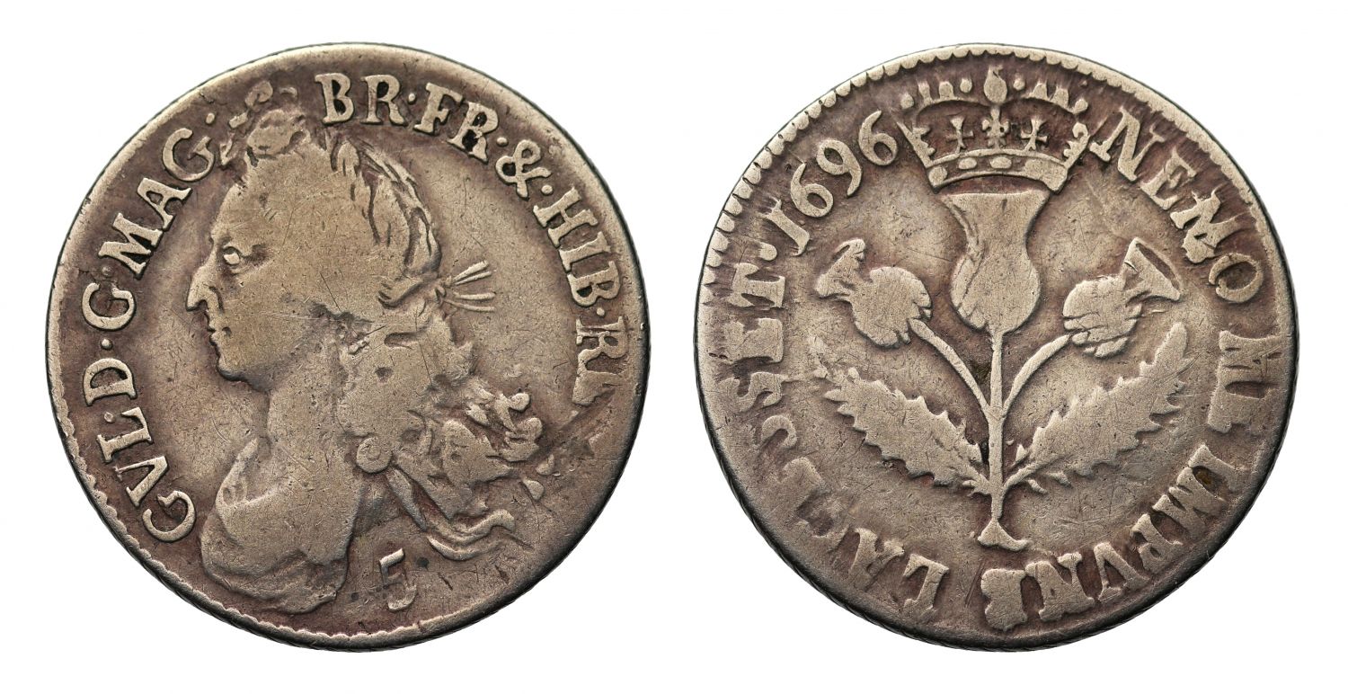 Scotland, William II silver Five-Shillings, 1696