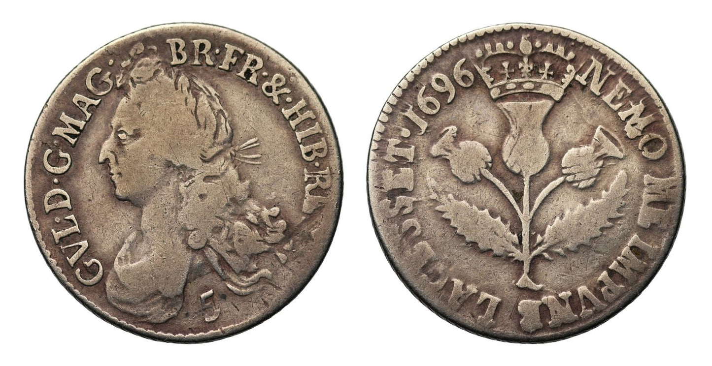 Scotland, William II silver Five-Shillings, 1696