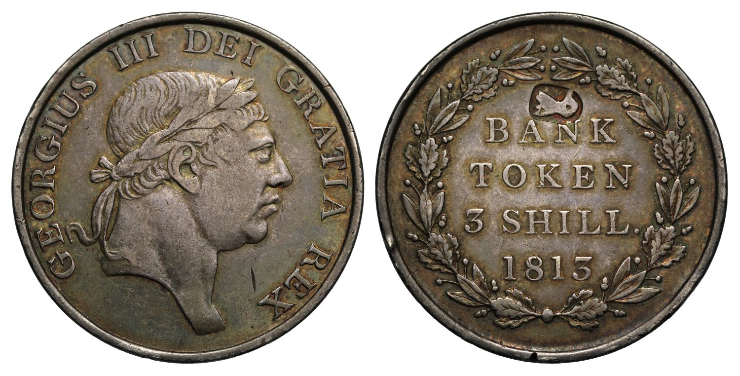 George III Bank Token with puffin countermark, attributed to Ireland