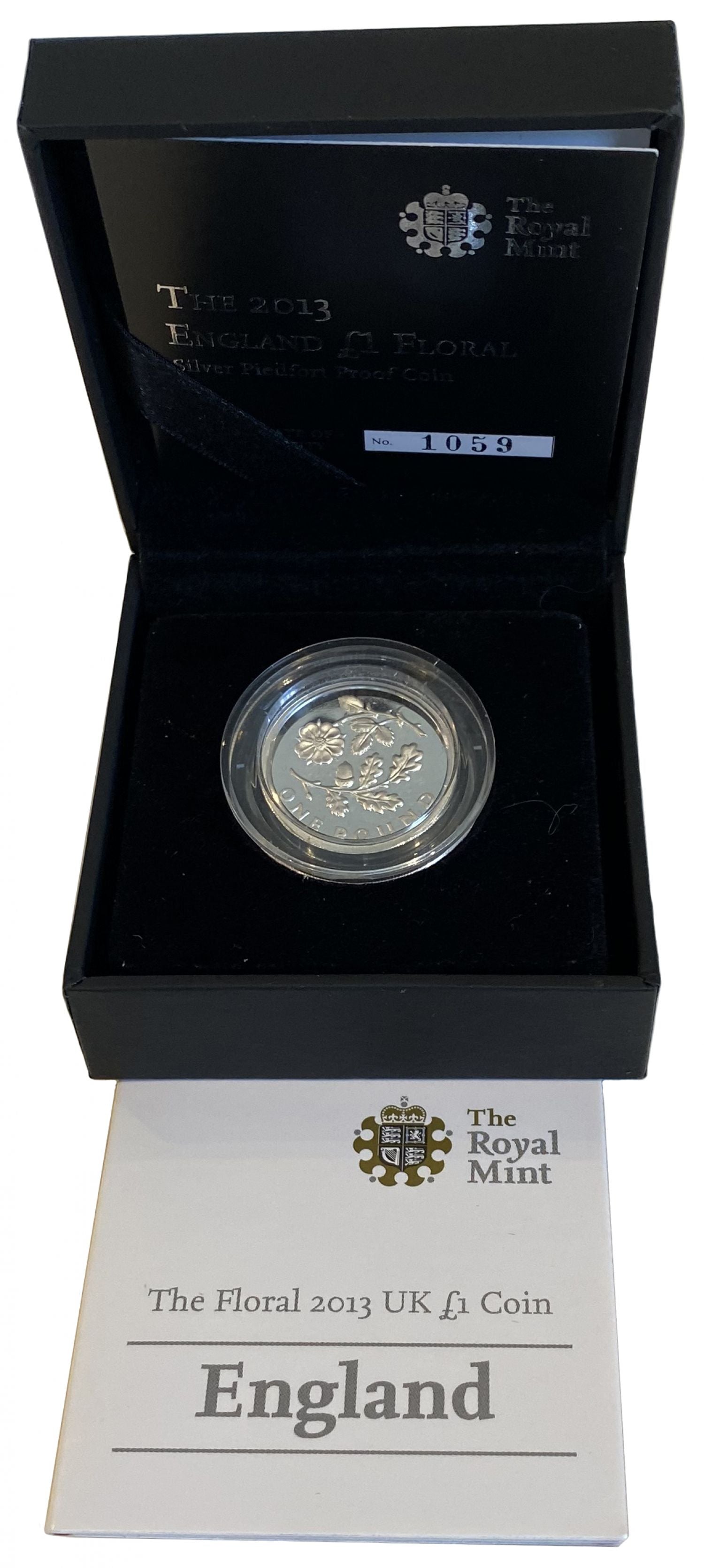 Elizabeth II 2013 silver Piedfort £1 England Floral emblems