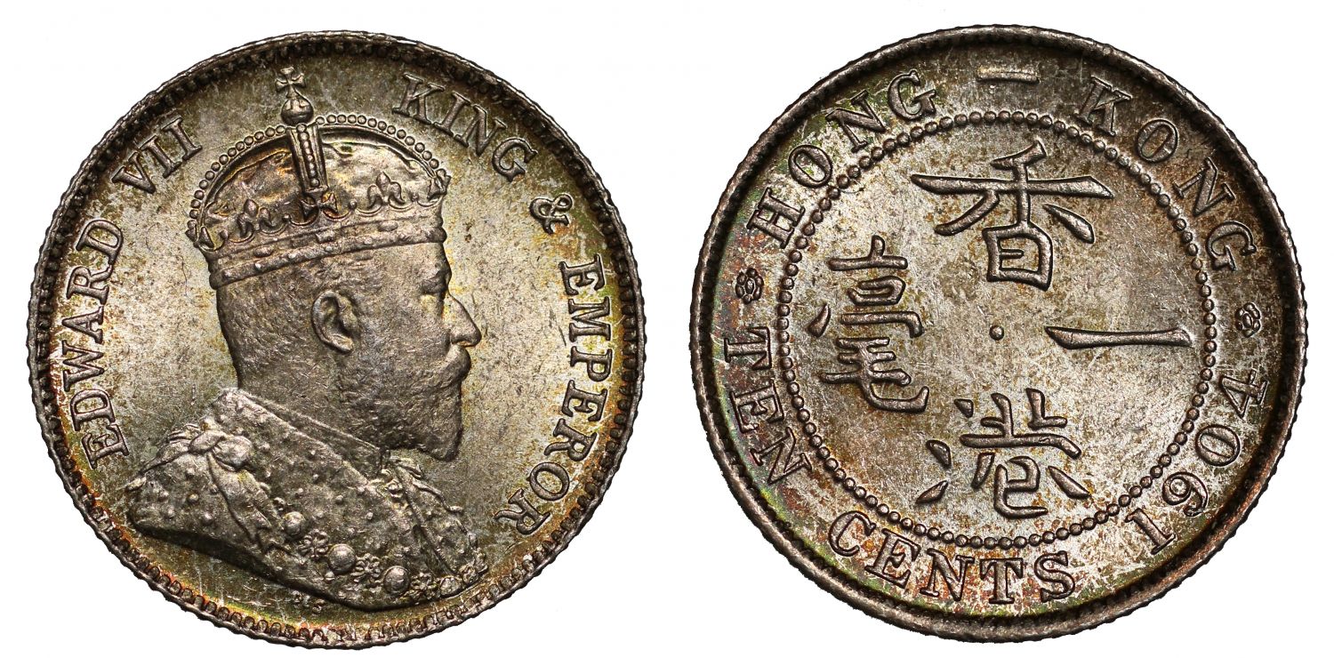 Hong Kong 10-Cents, 1904.