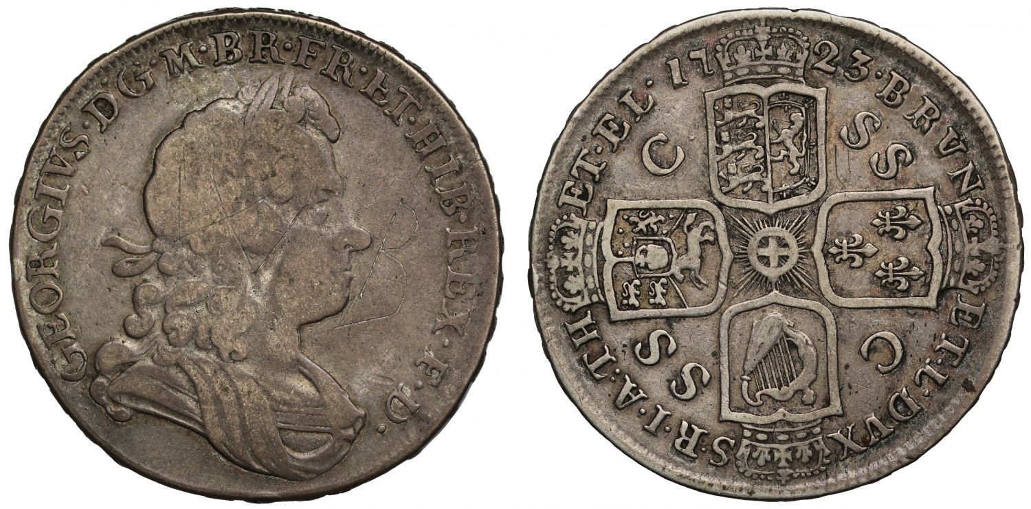 George I 1723 Halfcrown South Sea Company issue