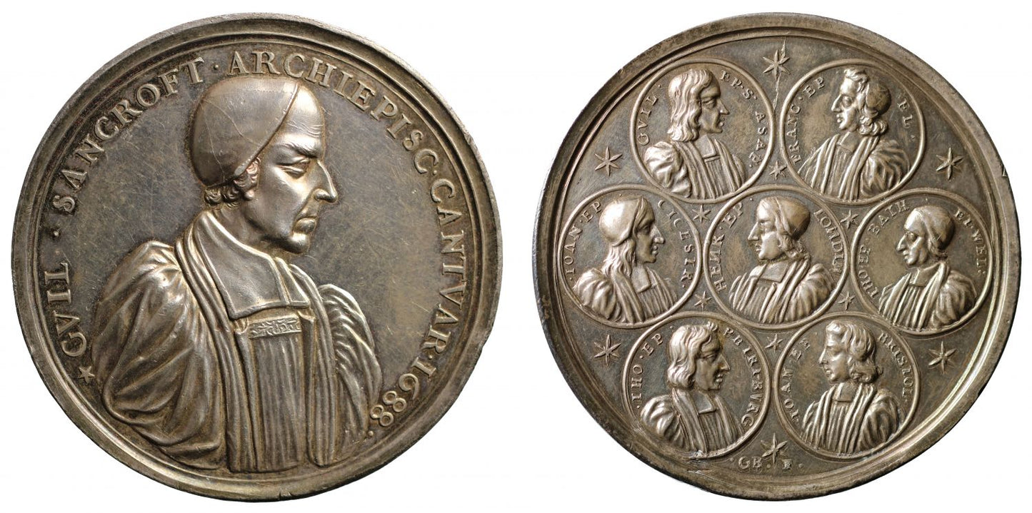 Archbishop William Sancroft and the Seven Bishops, 1688.