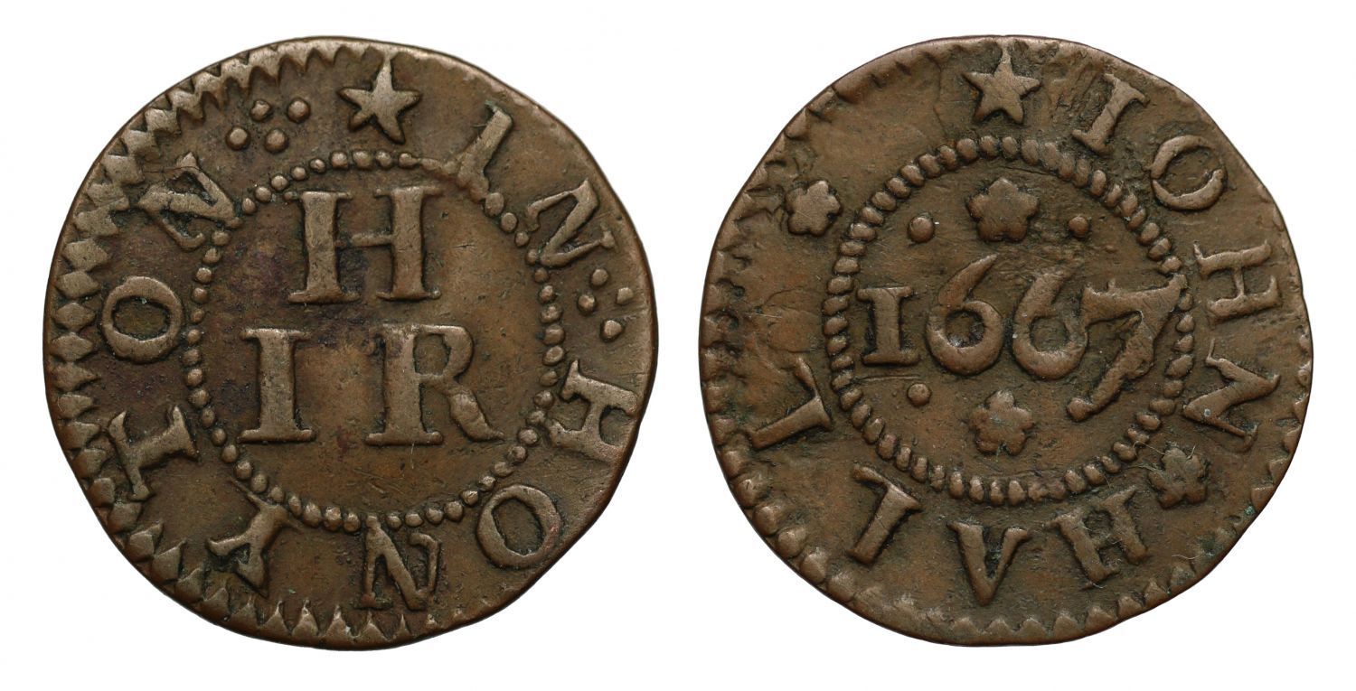 John Hall, Honiton, Devon, 1667 Token