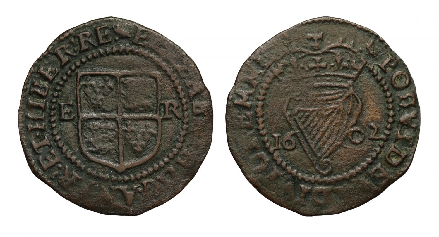 Ireland, Elizabeth I 1602 copper Penny