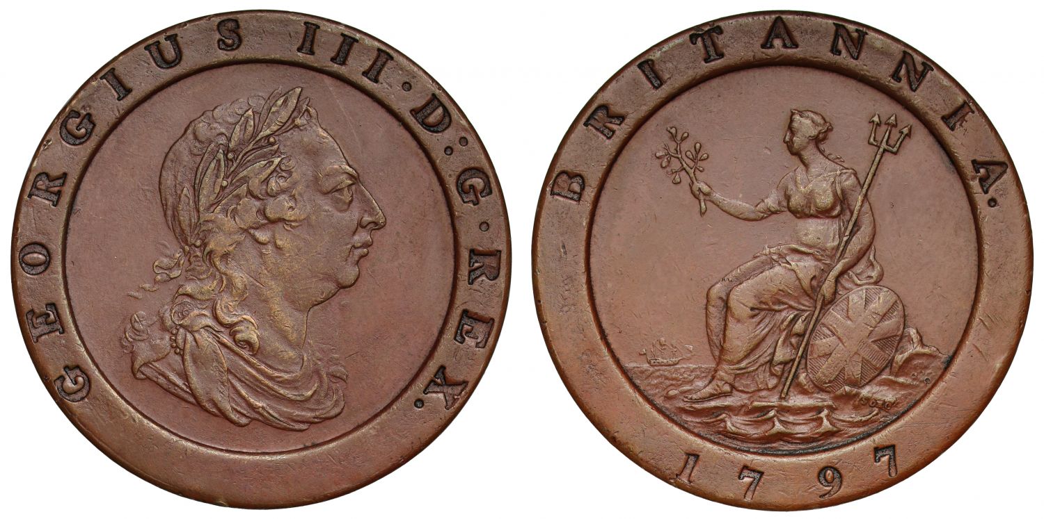 George III 1797 cartwheel Twopence