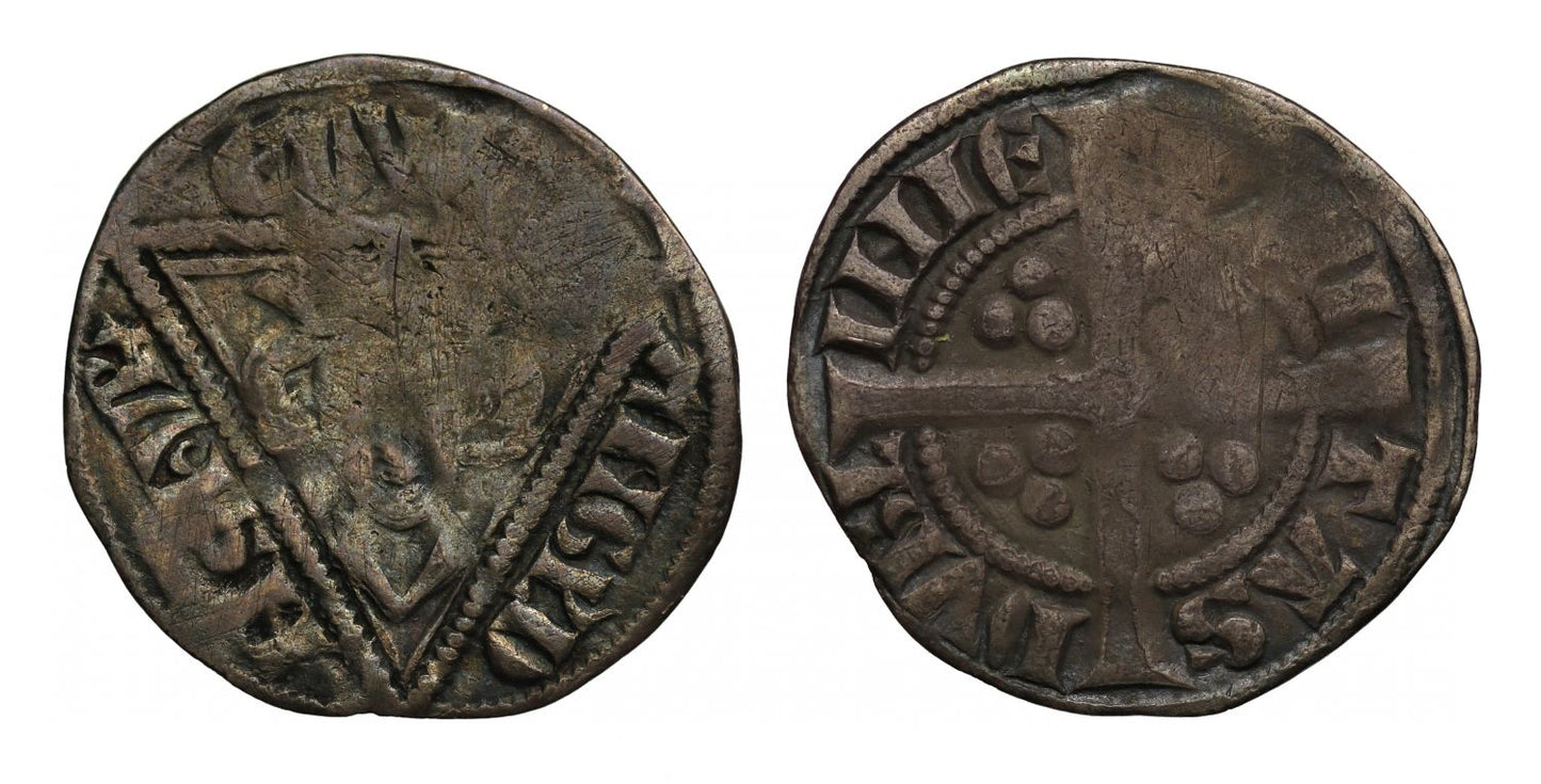 Ireland, Edward I Halfpenny, Dublin Mint, second coinage type 1a