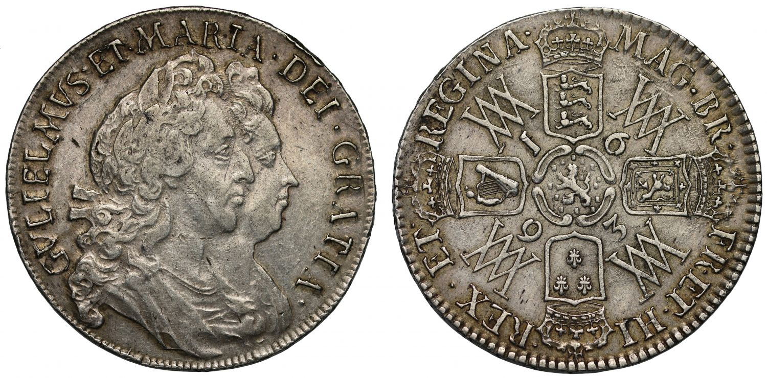 William and Mary 1693 Halfcrown
