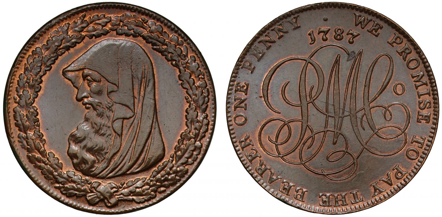 Parys Mine Company 1787 copper Penny, Anglesey