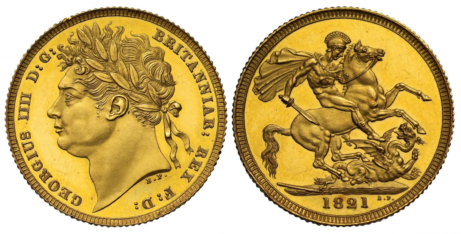 George IV 1821 proof Sovereign