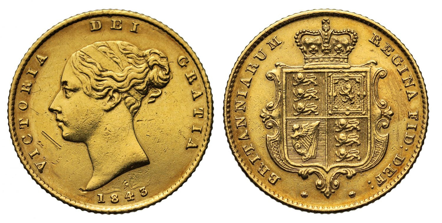 Victoria 1843 Half-Sovereign